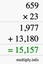 How to calculate 659 times 23 using long multiplication How to calculate 659 times 23 using long multiplication