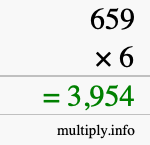 How to calculate 659 times 6 using long multiplication How to calculate 659 times 6 using long multiplication