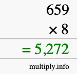 How to calculate 659 times 8 using long multiplication How to calculate 659 times 8 using long multiplication