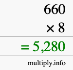 How to calculate 660 times 8 using long multiplication How to calculate 660 times 8 using long multiplication