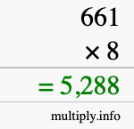 How to calculate 661 times 8 using long multiplication How to calculate 661 times 8 using long multiplication