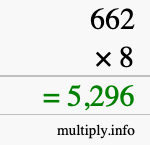 How to calculate 662 times 8 using long multiplication How to calculate 662 times 8 using long multiplication