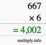 How to calculate 667 times 6 using long multiplication How to calculate 667 times 6 using long multiplication