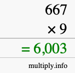 How to calculate 667 times 9 using long multiplication How to calculate 667 times 9 using long multiplication