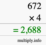 How to calculate 672 times 4 using long multiplication How to calculate 672 times 4 using long multiplication