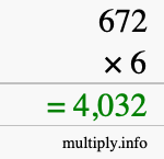 How to calculate 672 times 6 using long multiplication How to calculate 672 times 6 using long multiplication