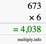 How to calculate 673 times 6 using long multiplication How to calculate 673 times 6 using long multiplication
