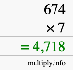 How to calculate 674 times 7 using long multiplication How to calculate 674 times 7 using long multiplication