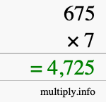 How to calculate 675 times 7 using long multiplication How to calculate 675 times 7 using long multiplication