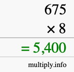How to calculate 675 times 8 using long multiplication How to calculate 675 times 8 using long multiplication