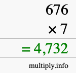 How to calculate 676 times 7 using long multiplication How to calculate 676 times 7 using long multiplication