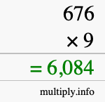 How to calculate 676 times 9 using long multiplication How to calculate 676 times 9 using long multiplication