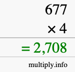 How to calculate 677 times 4 using long multiplication How to calculate 677 times 4 using long multiplication