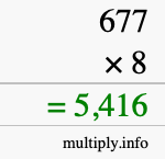 How to calculate 677 times 8 using long multiplication How to calculate 677 times 8 using long multiplication