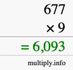 How to calculate 677 times 9 using long multiplication How to calculate 677 times 9 using long multiplication