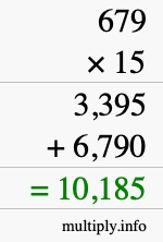 How to calculate 679 times 15 using long multiplication How to calculate 679 times 15 using long multiplication