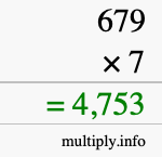 How to calculate 679 times 7 using long multiplication How to calculate 679 times 7 using long multiplication