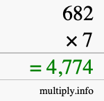 How to calculate 682 times 7 using long multiplication How to calculate 682 times 7 using long multiplication