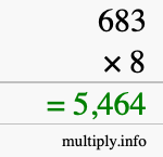 How to calculate 683 times 8 using long multiplication How to calculate 683 times 8 using long multiplication