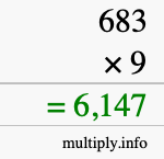 How to calculate 683 times 9 using long multiplication How to calculate 683 times 9 using long multiplication