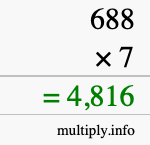 How to calculate 688 times 7 using long multiplication How to calculate 688 times 7 using long multiplication