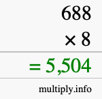 How to calculate 688 times 8 using long multiplication How to calculate 688 times 8 using long multiplication