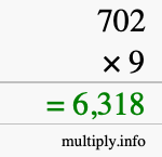 How to calculate 702 times 9 using long multiplication How to calculate 702 times 9 using long multiplication