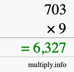 How to calculate 703 times 9 using long multiplication How to calculate 703 times 9 using long multiplication
