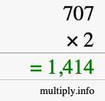 How to calculate 707 times 2 using long multiplication How to calculate 707 times 2 using long multiplication