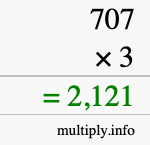 How to calculate 707 times 3 using long multiplication How to calculate 707 times 3 using long multiplication