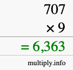How to calculate 707 times 9 using long multiplication How to calculate 707 times 9 using long multiplication