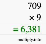 How to calculate 709 times 9 using long multiplication How to calculate 709 times 9 using long multiplication