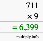 How to calculate 711 times 9 using long multiplication How to calculate 711 times 9 using long multiplication
