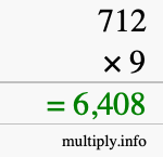 How to calculate 712 times 9 using long multiplication How to calculate 712 times 9 using long multiplication