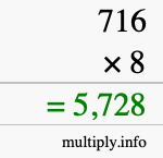 How to calculate 716 times 8 using long multiplication How to calculate 716 times 8 using long multiplication