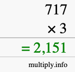 How to calculate 717 times 3 using long multiplication How to calculate 717 times 3 using long multiplication