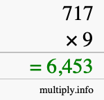 How to calculate 717 times 9 using long multiplication How to calculate 717 times 9 using long multiplication