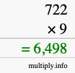 How to calculate 722 times 9 using long multiplication How to calculate 722 times 9 using long multiplication