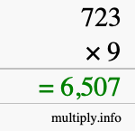 How to calculate 723 times 9 using long multiplication How to calculate 723 times 9 using long multiplication