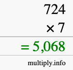 How to calculate 724 times 7 using long multiplication How to calculate 724 times 7 using long multiplication