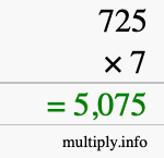 How to calculate 725 times 7 using long multiplication How to calculate 725 times 7 using long multiplication