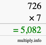 How to calculate 726 times 7 using long multiplication How to calculate 726 times 7 using long multiplication