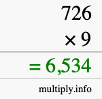 How to calculate 726 times 9 using long multiplication How to calculate 726 times 9 using long multiplication