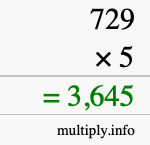 How to calculate 729 times 5 using long multiplication How to calculate 729 times 5 using long multiplication