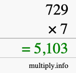 How to calculate 729 times 7 using long multiplication How to calculate 729 times 7 using long multiplication