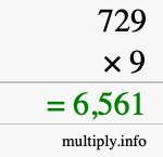 How to calculate 729 times 9 using long multiplication How to calculate 729 times 9 using long multiplication