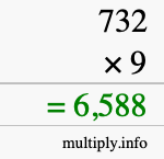 How to calculate 732 times 9 using long multiplication How to calculate 732 times 9 using long multiplication