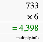 How to calculate 733 times 6 using long multiplication How to calculate 733 times 6 using long multiplication