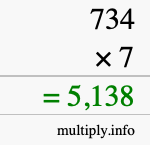How to calculate 734 times 7 using long multiplication How to calculate 734 times 7 using long multiplication