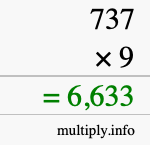 How to calculate 737 times 9 using long multiplication How to calculate 737 times 9 using long multiplication